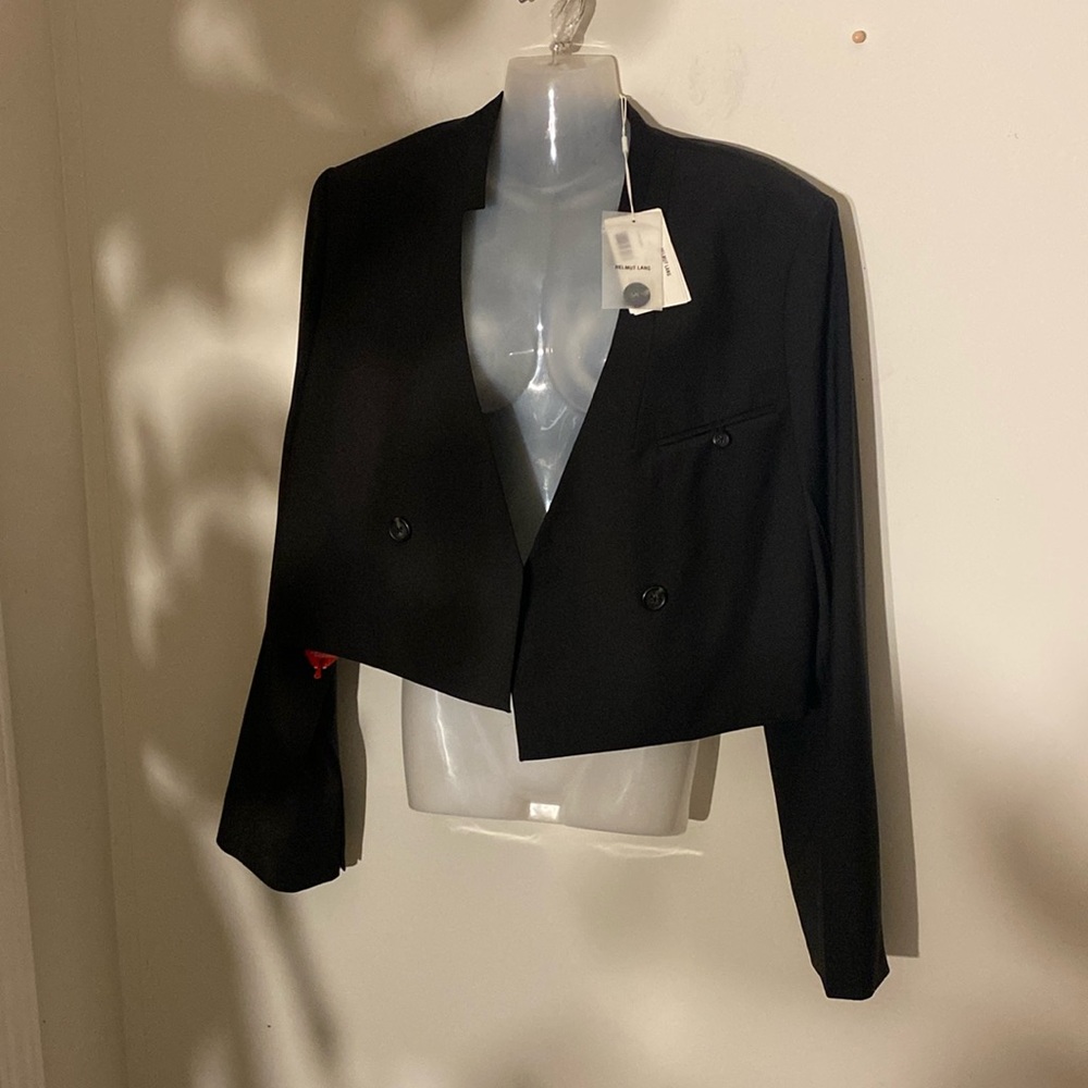 New With Tags HelmutLang Crop Wool Blazer